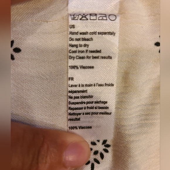 Yteicosamuse White Crop Top Front Tie Closure Size Large - Picture 5 of 8